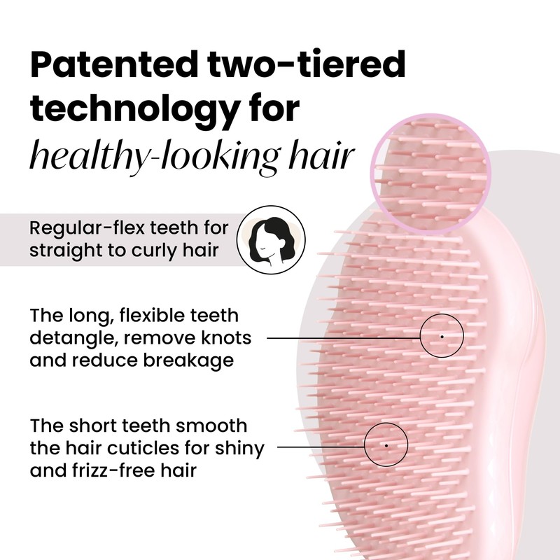 Tangle Teezer Original Hair Brush Anti Pull Pink Fine Hair