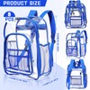 Sanwuta 8 Pcs 17 Inch Clear Backpack Bulk for Students,