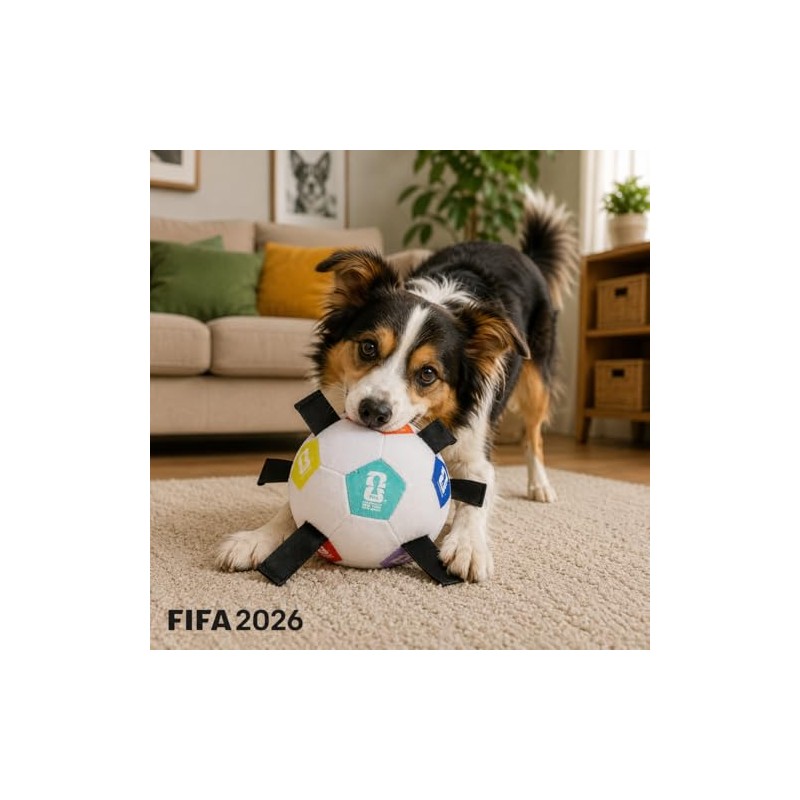 Juguete para Perro FIFA Active Soft Ball – Resistente, Interactivo,