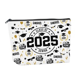 2025 Graduation Gift Ideas Makeup Bag, Graduation Gifts for Her Class of 2025 Make Up Bags for Women, College Graduation Gifts Cosmetic Bags for Women (1 Pcs)