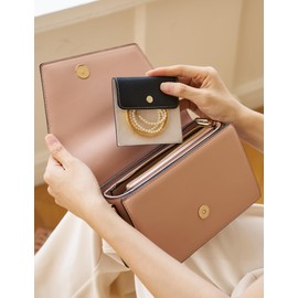 Popvibe 6 Pcs Jewelry Bags Clear Mini Pouch Small Jewelry Pouches for Traveling Leather Portable Travel Jewelry Organizer and Storage Bag for Earrings, Necklace, Black