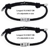 YooAi Couple Magnetic Bracelets Set Mutual Attraction Braided Rope Bracelet