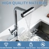 Kitchen Faucet Pull Down 4 Modes(Sweep/Stream/Waterfall/Rainfall) Chrome Kitchen Faucets Pull