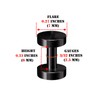 BIG GAUGES Pair of Stainless Steel 10g Gauge 2.5mm Black