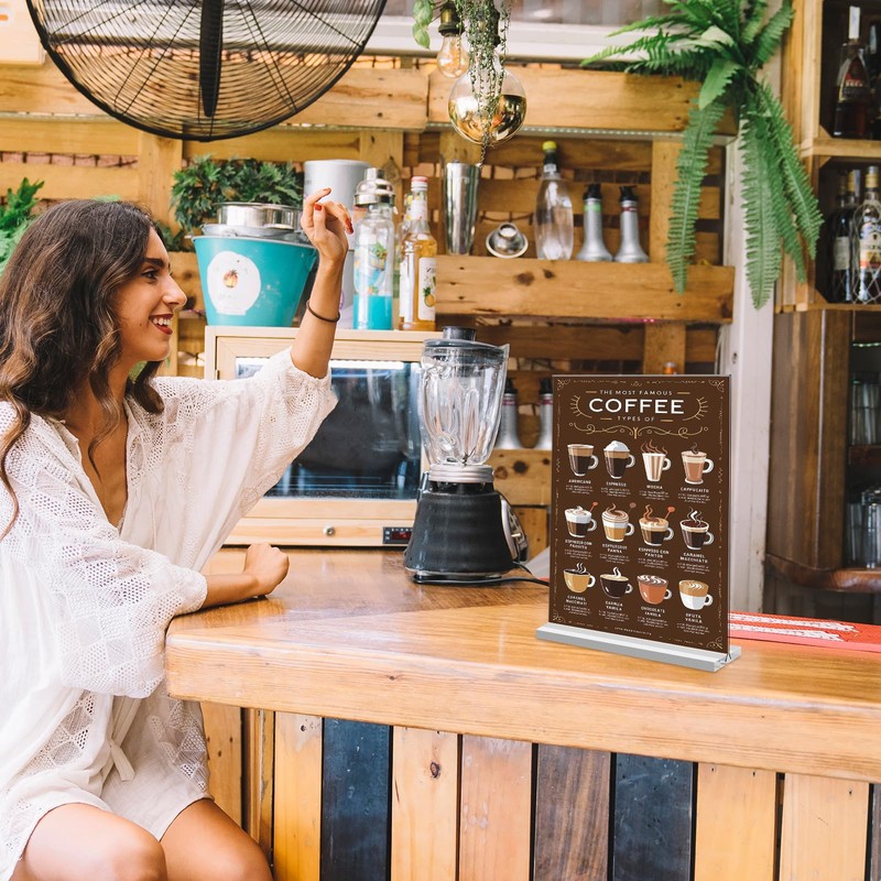 Yoosso 4 Pezzi Espositore A5, Trasparente Porta Menu Da Tavolo