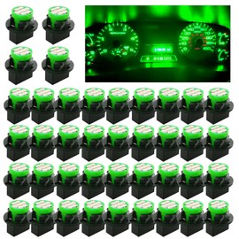 40 Piezas Bombillas LED T10 194 168 para Luces de Instrumentos del Tablero con Enchufe de Bloqueo Giratorio, Bombillas de Luces de Instrumentos Verde Brillante para Panel del Tablero Grupo de