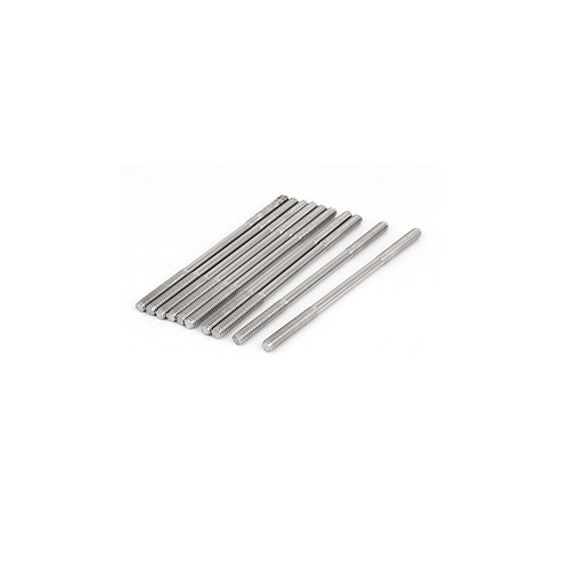 Sourcingmap M4x80mm 304 Stainless Steel Double End Threaded Stud Screw