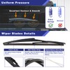 Shopauto Rear Windshield Wiper Arm Blade Assembly Kit Compatible with