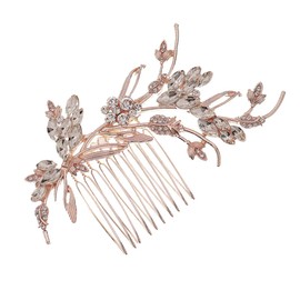 Baluue Elegant Crystal Hair Comb Durable Hair Accessory Decorative Cirrus Shape for Weddings Special Occasions Charming Bridal Clip