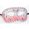 Griffin Trader Venetian Eye Mask Pink & Silver Costume Prom