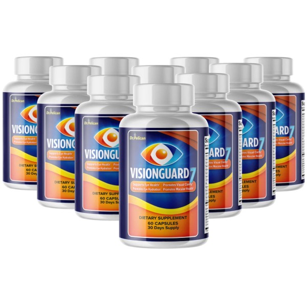 Pelican Vitamins Visionguard 7- Eye Support- 10 Bottles- 600 Capsules