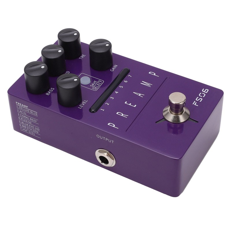 Guitar Effect Pedal Metal Purple 1/4in Interface Parameters Savable Single