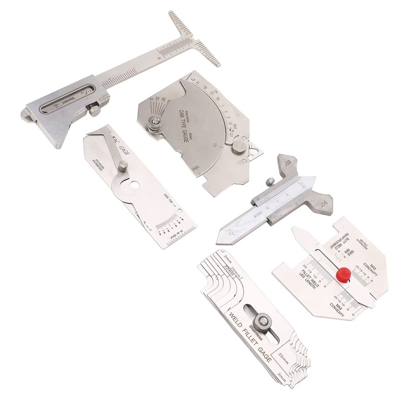 6Pcs Fillet Weld Gauge Set Fillet Welding Inspection Gauge Set