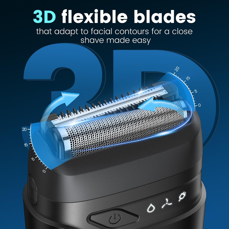 Brightup Electric Foil Shavers for Men, Mini Electric Razor for