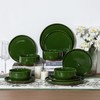 GZG Plates and Bowls Sets, 12 Pieces Modern Ceramic Dinnerware