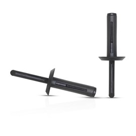 MAIN ST COLLECTIVE 25 Pcs Black Nylon Blind Rivets 9/32" Diameter, 23/32" Flange and 3/32-15/64" Grip - Automotive Fasteners for Bumper, Fender and Panel Clips, Compatible with GM