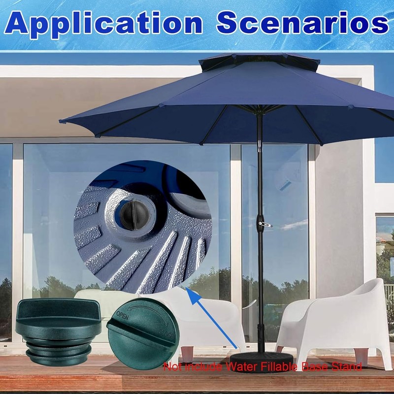 BMIROAMDFE 4 Pieces Umbrella Base Plug Caps for Umbrellas Water