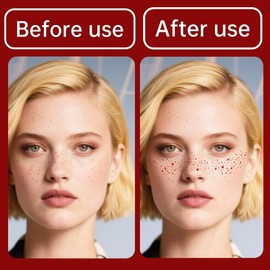 RONGHUA Parches De Maquillaje Facial Con Purpurina, 6 Pegatinas Impermeables Para Pecas, Diseño De Corazones Rojos, Estrellas Y Mariposas, Tatuaje Facial De Pecas Con Purpurina