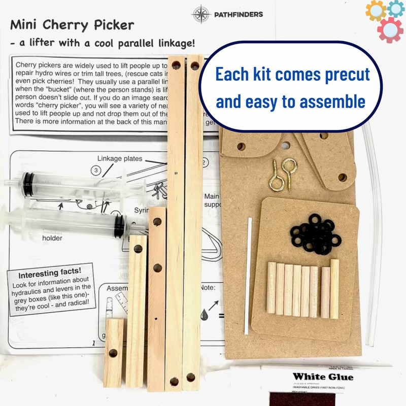 PATHFINDERS STEM Kit- Hydraulics 4-in-1– Build 4 Hydraulic Machines |