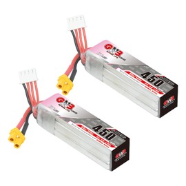 GAONENG 2PCS GNB 3S 11.4V HV 450mAh LiPo Battery Long Type 80C XT30 LiHV High Voltage Brushless FPV Drone Torrent 110 BetaPFV Beta 85X
