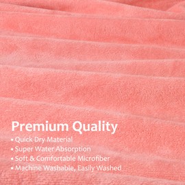 Catalonia Absorbent Surf Poncho Men Women, Quick Dry Towel Changing Poncho, Hooded Towel Poncho Adult, Changing Robe for Beach Surfing Swimming, Pink