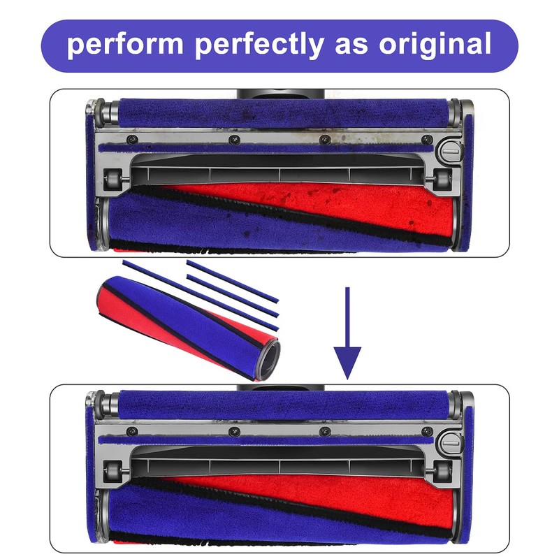 DrRobor Replacement Brush Roller for Dyson V6 V7 V8 V10