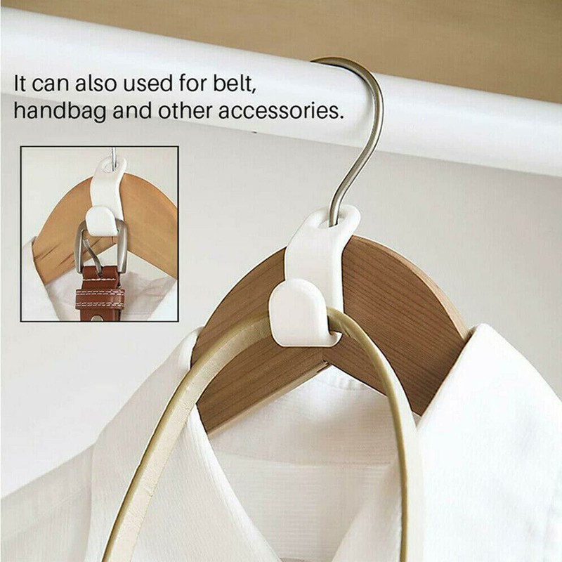 10Pcs Clothes Hanger Connector Hooks Clothes Organizer Adjustable Multi Purpose