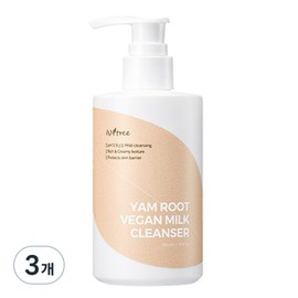 Isntree Yam Milk Cleanser, 220ml, 3 pieces / 이즈앤트리 참마 밀크 클렌저, 220ml, 3개