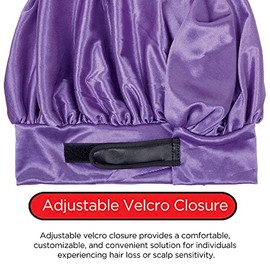 DONNA Padded Hair Bonnet 1pc Soft Band Bonnet for Women’s Hair Satin Bonnet for Sleeping Shower Cap for Women Purple