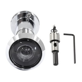 Waziaqoc Door Viewer Peephole, Brushed Nickel Adjustable Solid Zinc Alloy Door Viewer with Heavy Duty Rotating Privacy Cover with 16mm/0.63inch Drill Bit for 1-1/2" to 2-3/8" Doors