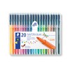 STAEDTLER 323 SB20 Triplus Colour Fibre-Tip Pens, 1.0mm - Assorted