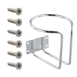 Dewocke Car Cup Holder, Universal Boat Ring Drink Holder, Stainless Steel Ring Cup Holder, Drink Holder Silver for Marine Yacht Truck RV, Car Cup Holder for Drinks Cans, Cups, Bottles, Cups