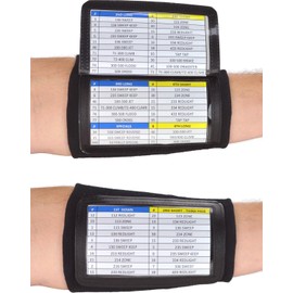Sports Unlimited Adult Triple Wrist Coach, Football Wristbands for Plays, Baseball Wristbands, QB Arm Bands