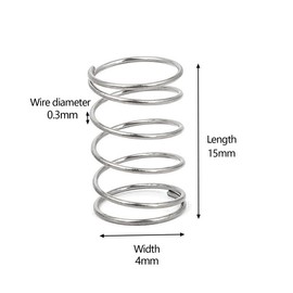 MACHSWON Compressed Spring for Furniture Screen Doors Lawn Mowers Repair Projects Stainless Steel Compression Spring 4mm OD 0.3mm Wire Size 15mm Free Length 20pcs
