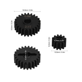 12T 23T Hardened Steel Portal Axle Gear Set for Capra SCX10 III 1/10 RC Crawler,Upgrades RC Car Parts Accessories