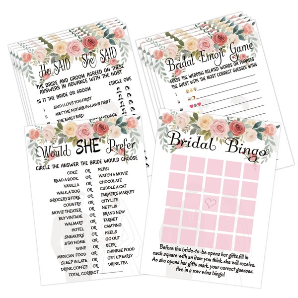 Laroder Bridal Shower Games 30 Guests Set 4,Bachelorette Party Games
