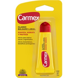 Carmex, Bálsamo Labial Hidratante Classic en Tubo, para Labios Secos y Agrietados, Protege y Suaviza, 10 gr