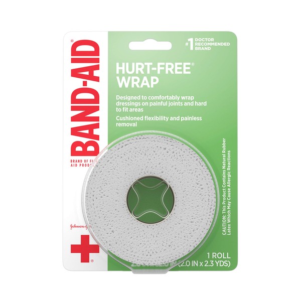 Johnson and Johnson Band-Aid Medium 2 in.Hurt-Free Wrap 2.3 yd. Roll - 24 per case.