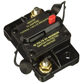 Bussmann CB185-70 Waterproof High Amp Flush Mount Type III (3) Circuit Breaker (70 Amp), 1 Pack