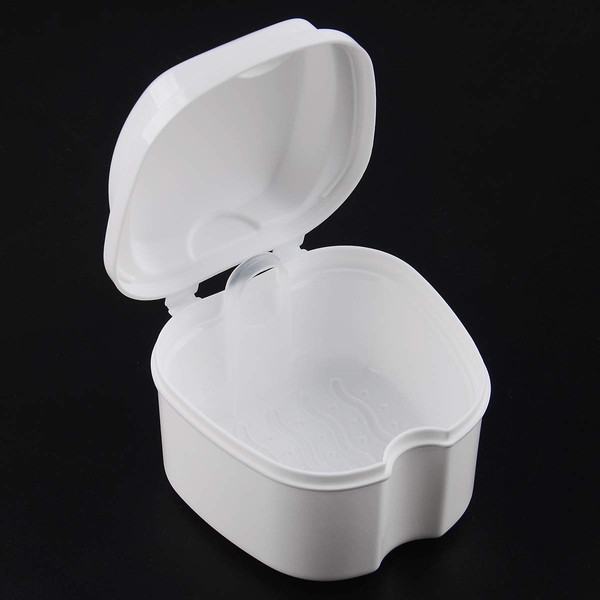 Denture Case, Denture Cup with Strainer, Coolrunner Denture Bath Box