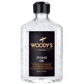 Woody's Styling Gel for Men, Light to Medium Hold Styling Tool, Alcohol-free, Non-flaking, Non-damaging, Provides Volume and Lift without Crunch, Safe for All Hair Types, 12 Fluid Ounces - 1 Pack