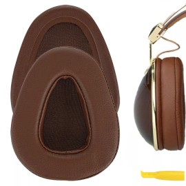 Geekria Protein Leather Ear Pads for Skullcandy Aviator 2 Headphones (Brown)