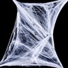 Stretchable Spider Web Halloween Decorations with Fake Spiders – Spooky