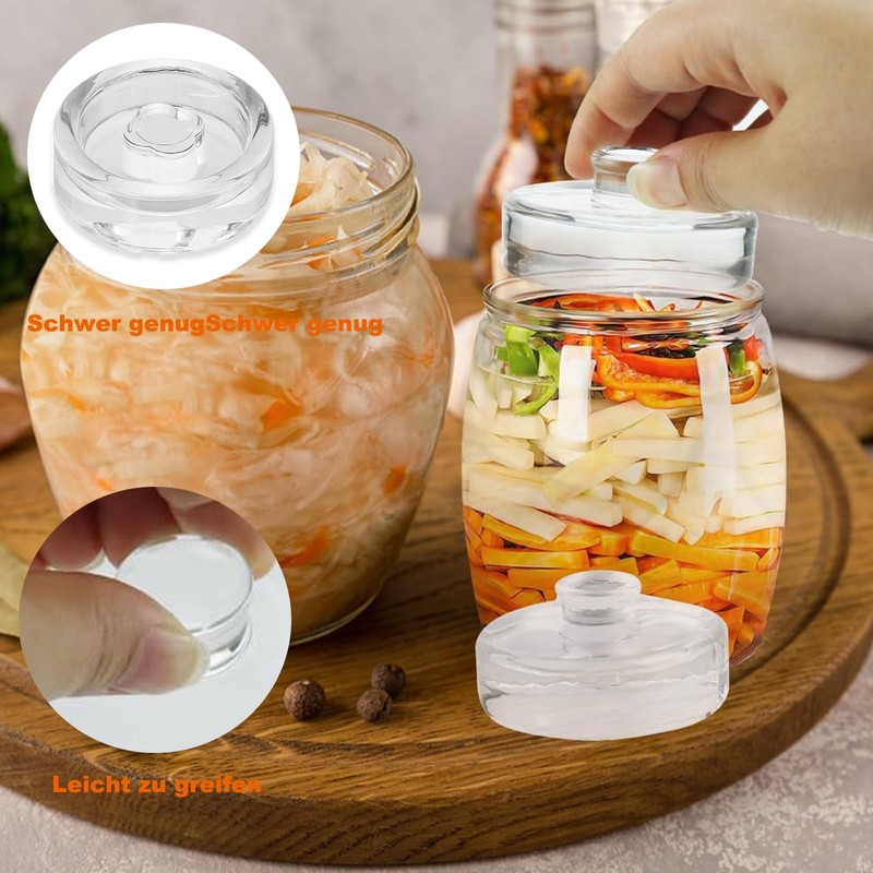 Yudobliss Fermentation Weights, Pack of 4 Fermentation Weights, Cucumber Preserving