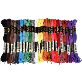 CABODYALS 24 Skeins 210 Yards Colorful Embroidery Floss Variegated Gradient Cross Stitch Thread Needlepoint Friendship Bracelets Yarn String Threads Bulk for Hand Sewing Bracelet Making Craft Knitting