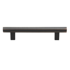 GlideRite 5-Inch Screw Spacing Solid Hexagon Bar Pull Cabinet Hardware Handle, Pack of 1, Oil Rubbed Bronze, 4791-128-ORB-1