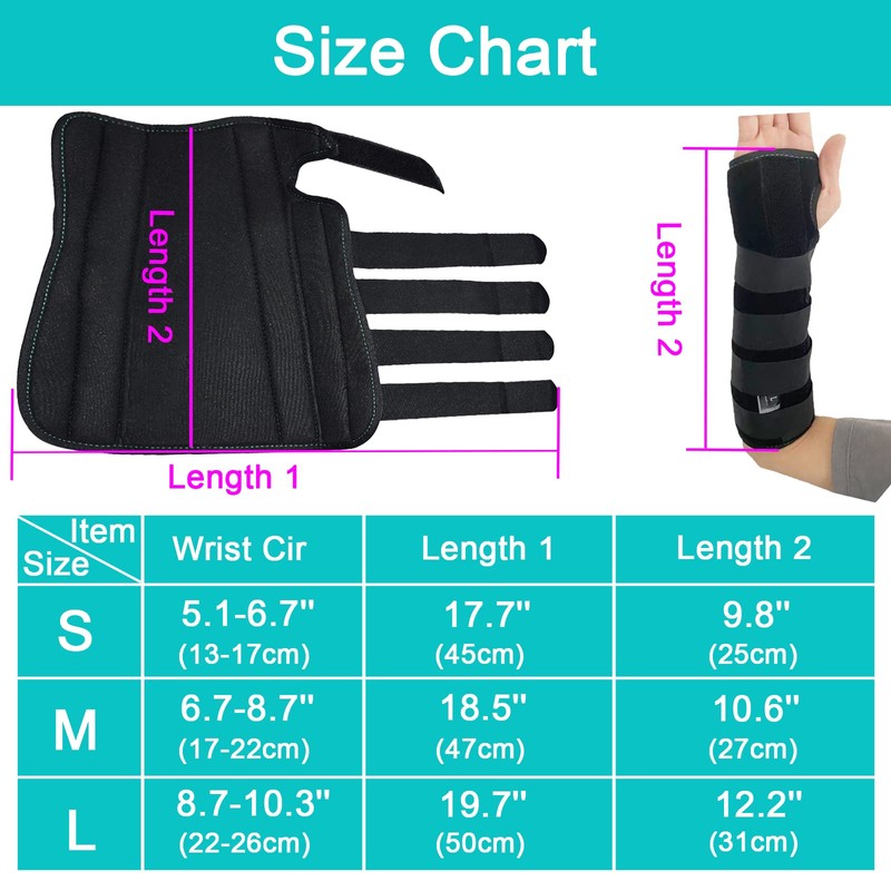 TANDCF Unisex Forearm and Wrist Support Splint Brace Double Fixation