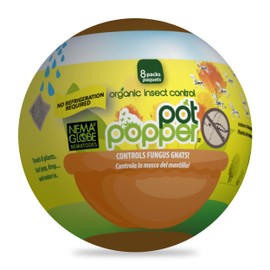 The Environmental Factor Nematodes Organic Insect Control Pot Popper, Controls Fungus Gnats, Root Aphids & Western Flower Thrips - 100% Pesticide free, 8 Infusion Bio-Pouches Per Popper