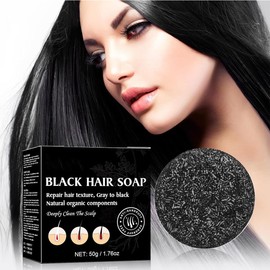 DIMOT Gray Hair Reverse Shampoo Bar for Unisex, Black Soap for Deep Clean the Scalp Grey, 3 PCS Hair Darkening Soap, Grey Hair Shampoo Bar For Men and Women
