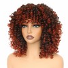 PORSMEER Pelucas Afro Rizadas De 35 Cm Para Mujer, Cortas,